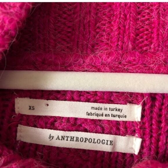 Anthropologie Cable Knit 1/4 Zip Sweater Sz XSMALL - Picture 6 of 8